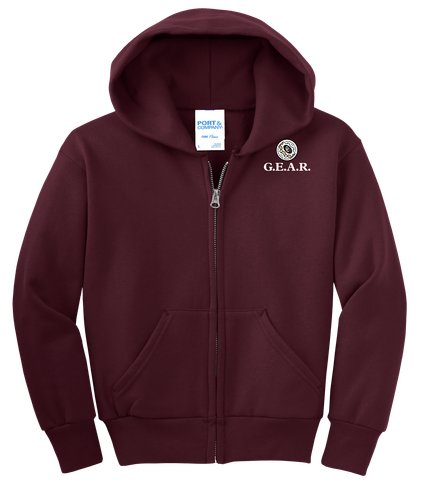 GEAR Youth Core Fleece Full-Zip Hooded Sweatshirt image thumbnail