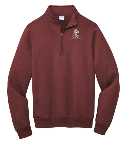 Cox Adult Core Fleece 1/4-Zip Pullover Sweatshirt image thumbnail