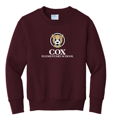 Cox Youth Core Fleece Crewneck Sweatshirt image thumbnail
