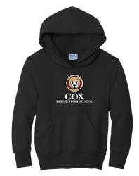 Image of Cox Youth Core Fleece Pullover Hooded Sweatshirt