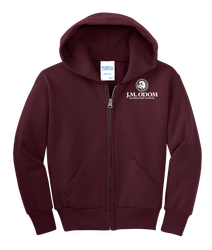 Image of Odom Youth Core Fleece Full-Zip Hooded Sweatshirt