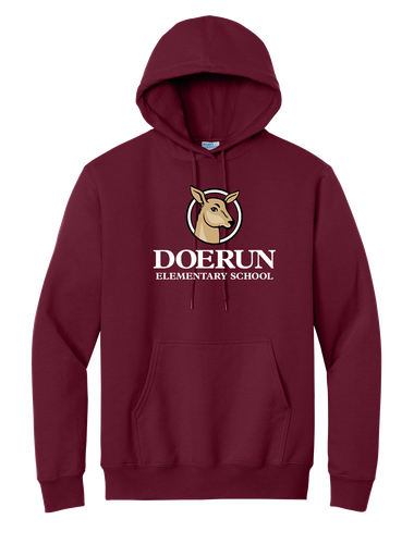 Doerun Adult Essential Fleece Pullover Hooded Sweatshirt  image thumbnail