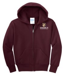 Image of Doerun Youth Core Fleece Full-Zip Hooded Sweatshirt 
