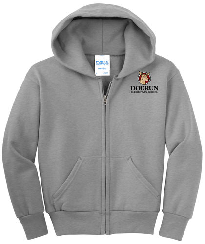 Doerun Youth Core Fleece Full-Zip Hooded Sweatshirt  image thumbnail