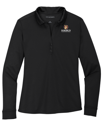 Doerun Women's Silk Touch Performance Long Sleeve Polo image thumbnail