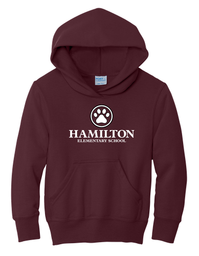 Hamilton Youth Core Fleece Pullover Hooded Sweatshirt  image thumbnail
