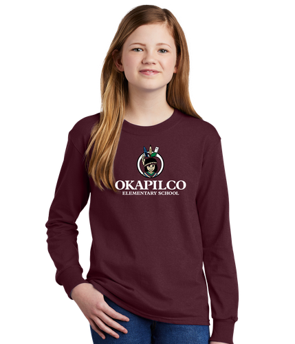 Okapilco Youth Long Sleeve Core Cotton Tee image thumbnail