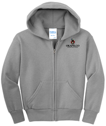 Image of Okapilco Youth Core Fleece Full-Zip Hooded Sweatshirt