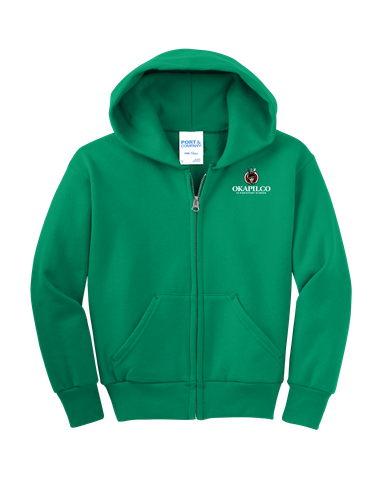 Okapilco Youth Core Fleece Full-Zip Hooded Sweatshirt image thumbnail