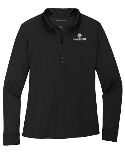 R B Wright Women's Silk Touch Performance Long Sleeve Polo image thumbnail