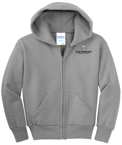 R B Wright Youth Core Fleece Full-Zip Hooded Sweatshirt  image thumbnail