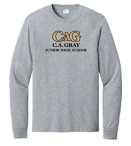 CA Gray Adult Long Sleeve Core Cotton Tee image thumbnail