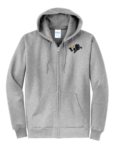 CA Gray Core Fleece Full-Zip Hooded Sweatshirt image thumbnail