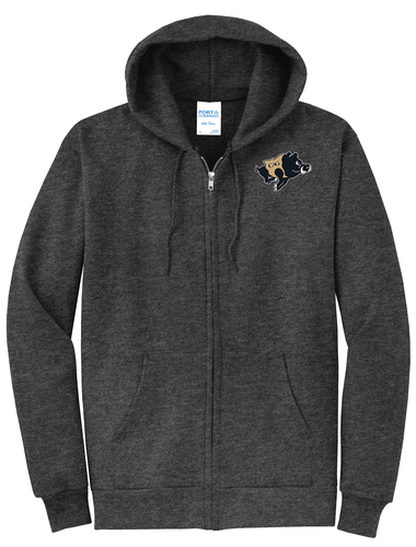 CA Gray Core Fleece Full-Zip Hooded Sweatshirt image thumbnail