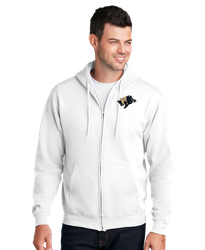 Image of CA Gray Core Fleece Full-Zip Hooded Sweatshirt