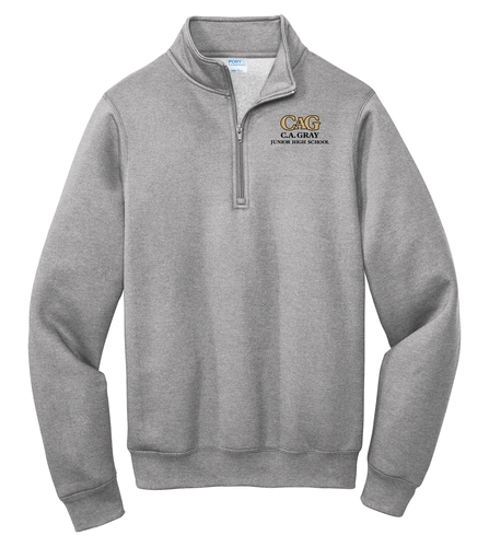 CA Gray Adult Core Fleece 1/4-Zip Pullover Sweatshirt image thumbnail
