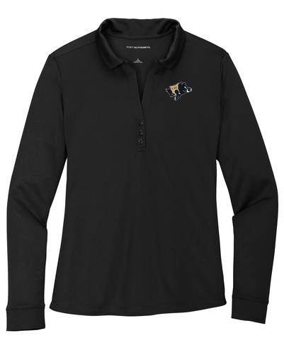 CA Gray Women's Silk Touch Performance Long Sleeve Polo image thumbnail