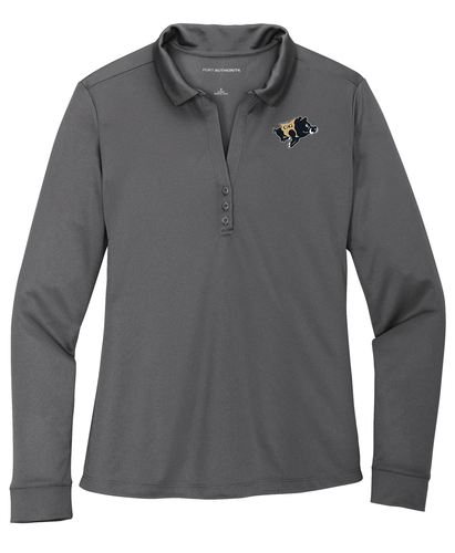 CA Gray Women's Silk Touch Performance Long Sleeve Polo image thumbnail