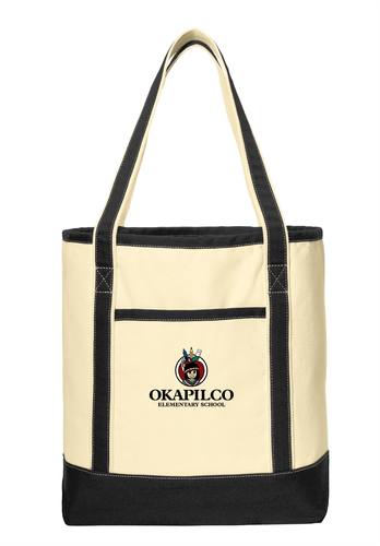 Okapilco Large Cotton Canvas Boat Tote image thumbnail