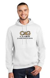 Image of CA Gray Adult Essential Fleece Pullover Hooded Sweatshirt
