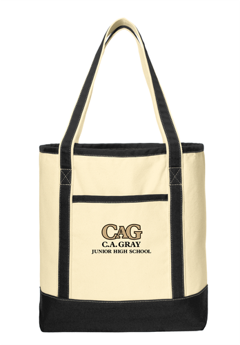 C A Gray Large Cotton Canvas Boat Tote image thumbnail