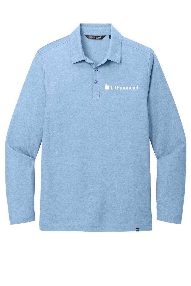 TravisMathew Oceanside Heather Long Sleeve Polo primary image