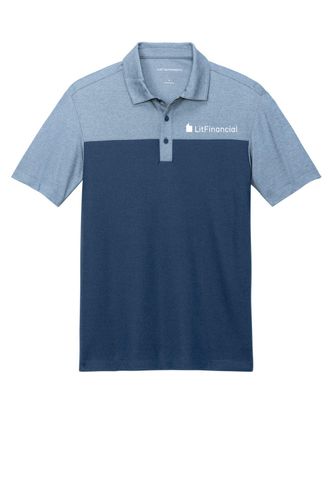 Port Authority Fine Pique Blend Blocked Polo image thumbnail