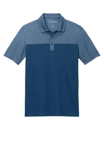 Port Authority Fine Pique Blend Blocked Polo image thumbnail