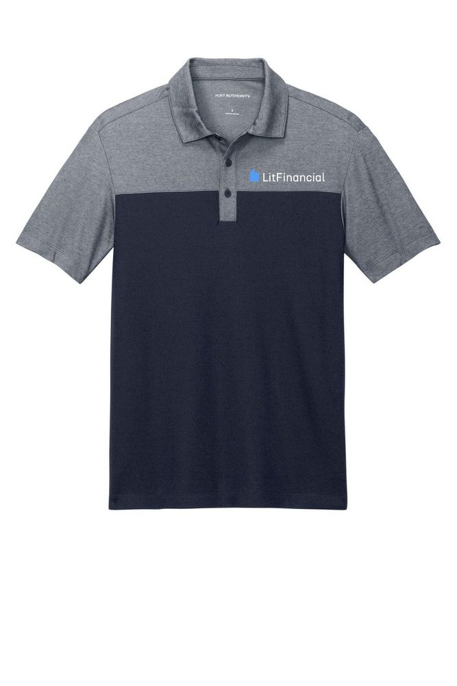 Port Authority Fine Pique Blend Blocked Polo primary image