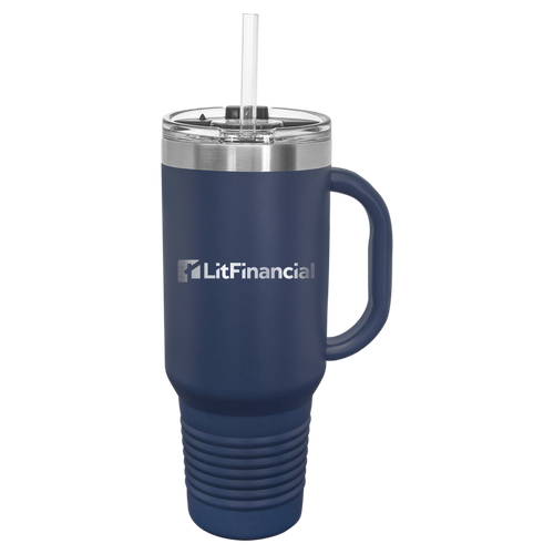 Polar Camel 40 oz. Travel Mug with Handle, Straw Included image thumbnail