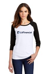 Image of District Women's Perfect Tri 3/4-Sleeve Raglan