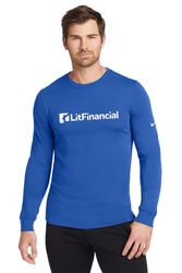 Image of Nike Dri-FIT Cotton/Poly Long Sleeve Tee