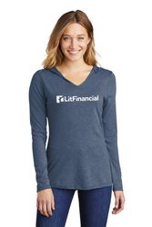 Image of District Women's Perfect Tri Long Sleeve Hoodie