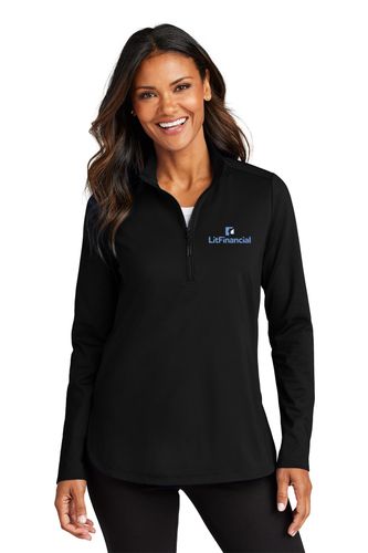 Port Authority Ladies C-FREE Double Knit 1/4-Zip image thumbnail