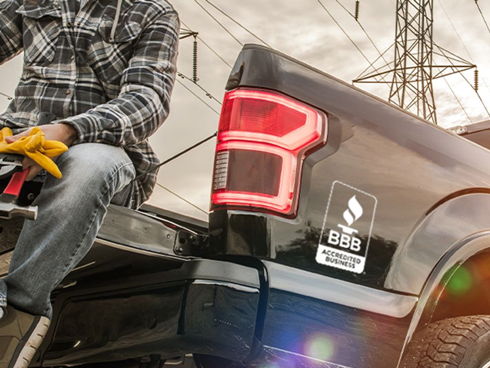 BBB® Car Decal - White primary image