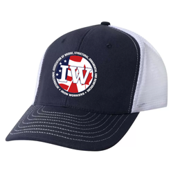 Image of Navy White Mesh Hats