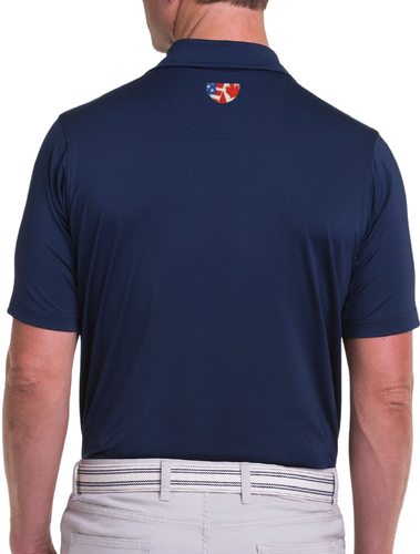 Navy F&G USA Tourn.Tech Jersey Solid Polo image thumbnail