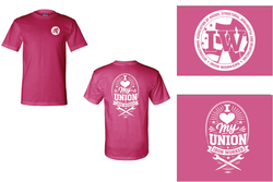 Image of Pink Ladies 'I Love My Ironworker' T-Shirt