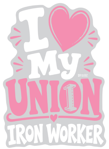 'I Love My Iron Worker' Window Decal image thumbnail