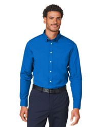 Image of Devon & Jones CrownLux Performance® Men's Spencer Poplin Shirt