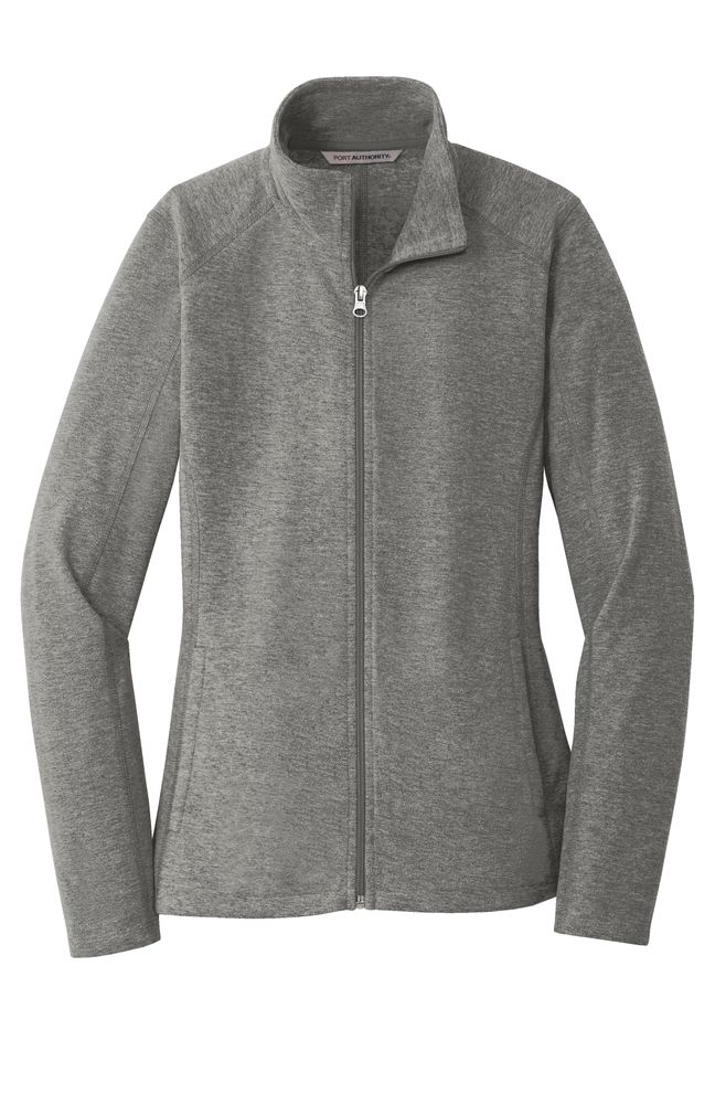 Port Authority Ladies Heather Microfleece Full-Zip Jacket. L235 primary image