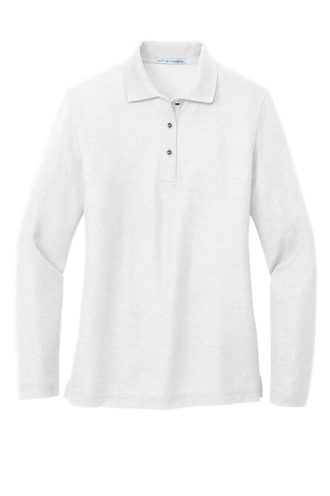 Port Authority Women's Silk Touch Long Sleeve Polo. L500LS primary image