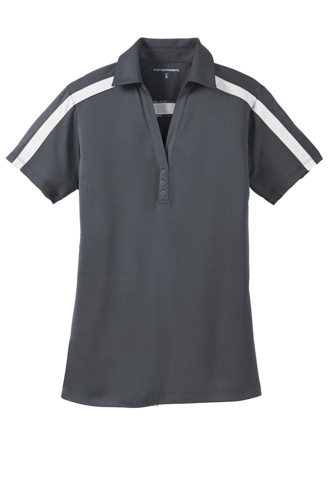 Port Authority Ladies Silk Touch Performance Colorblock Stripe Polo. L547 primary image