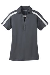 Image of Port Authority Ladies Silk Touch Performance Colorblock Stripe Polo. L547