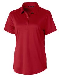 Image of Cutter & Buck Prospect Eco Textured Stretch Recycled Womens Short Sleeve Polo