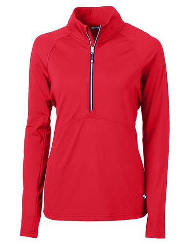 Cutter & Buck Adapt Eco Knit Stretch Recycled Womens Half Zip Pullover image thumbnail