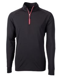 Image of Cutter & Buck Adapt Eco Knit Stretch Recycled Mens Quarter Zip Pullover