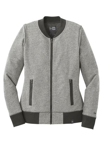 New Era  Ladies French Terry Baseball Full-Zip.  image thumbnail