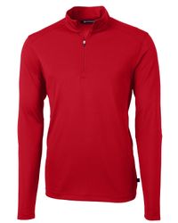 Image of Cutter & Buck Virtue Eco Pique Recycled Quarter Zip Mens Pullover Big & Tall