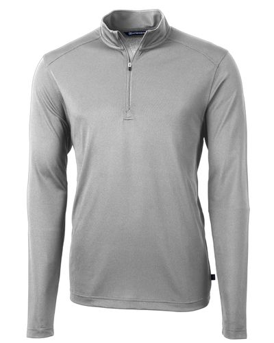 Cutter & Buck Virtue Eco Pique Recycled Quarter Zip Mens Pullover Big & Tall image thumbnail